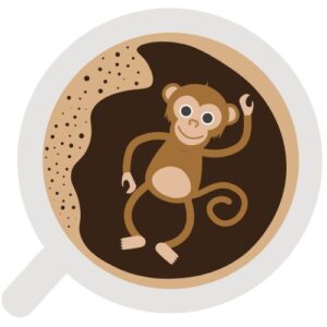 Monkey Coffee Cup Reading