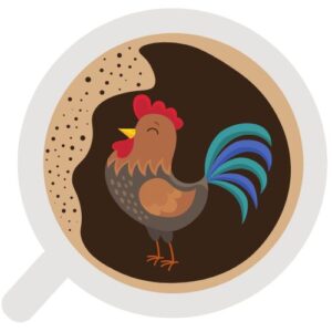 Rooster Coffee Cup Reading
